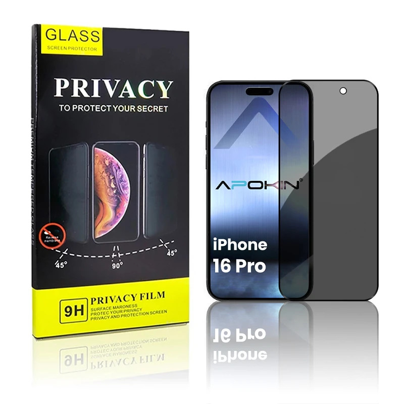 Cristal templado Privacidad iPhone 17 Air Protector de Pantalla 5D Curvo