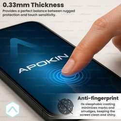 Cristal templado Full Glue 11D Premium iPhone 17 Pro Max Protector de Pantalla Curvo Negro