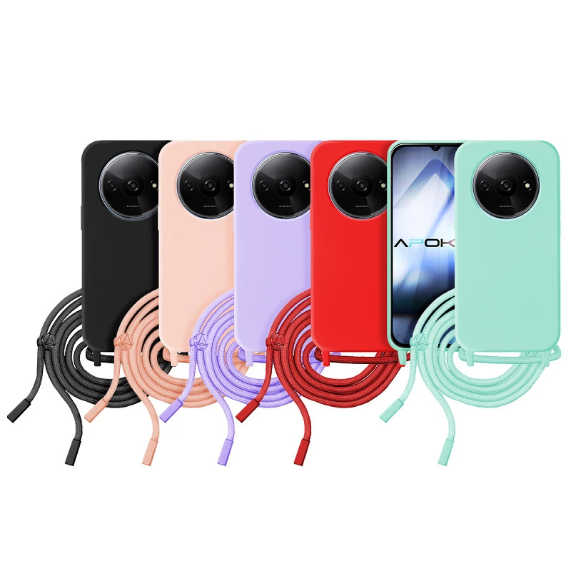 Funda suave con Cordon Xiaomi Redmi Note 14 4g 5-Colores