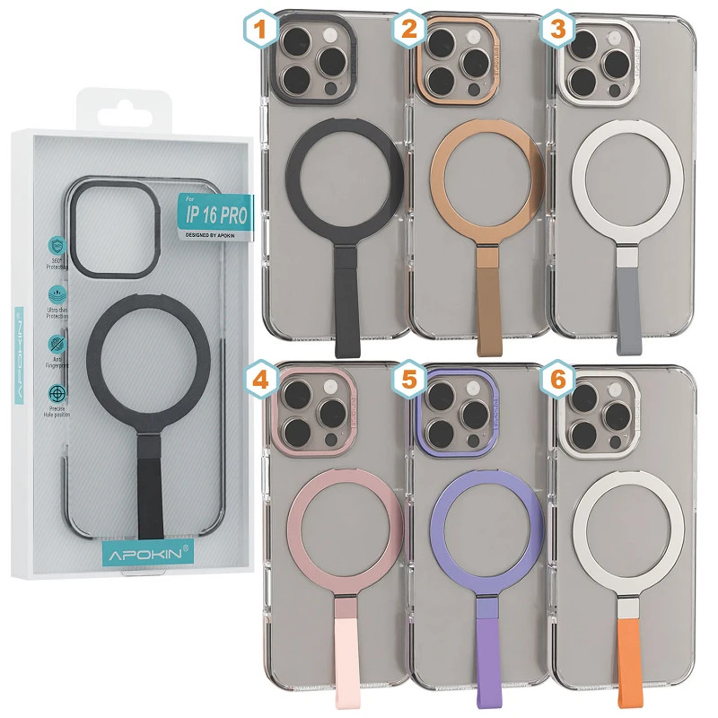 Funda con Soporte y Correa Magsafe Acrilica para iPhone 17