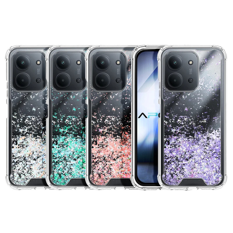Funda Gel transparente purpurina Xiaomi Redmi 15C 4 -Colores