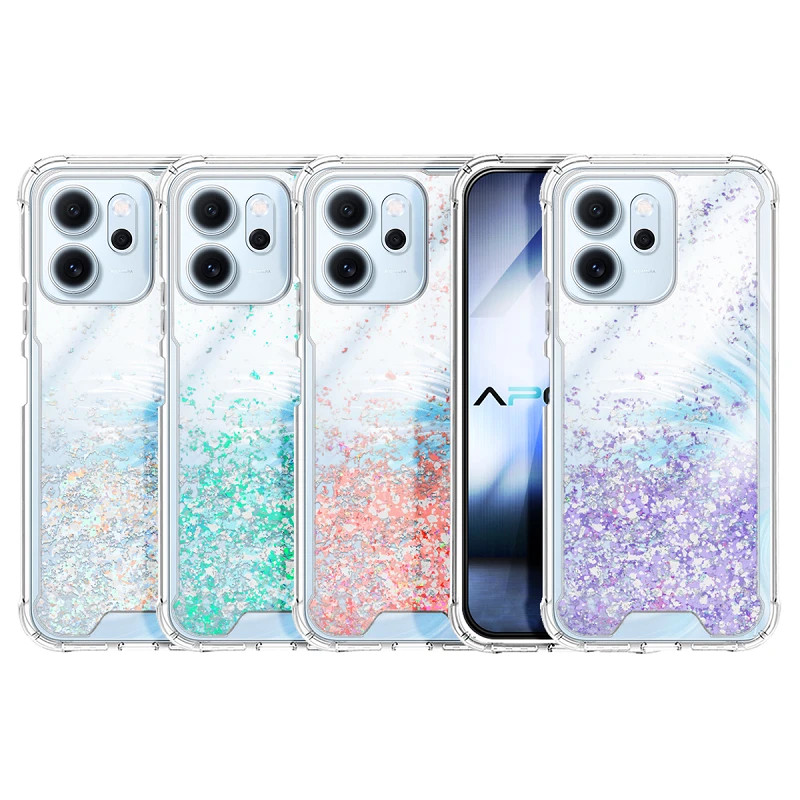 Funda Gel transparente purpurina Oppo Reno 14F 4 -Colores