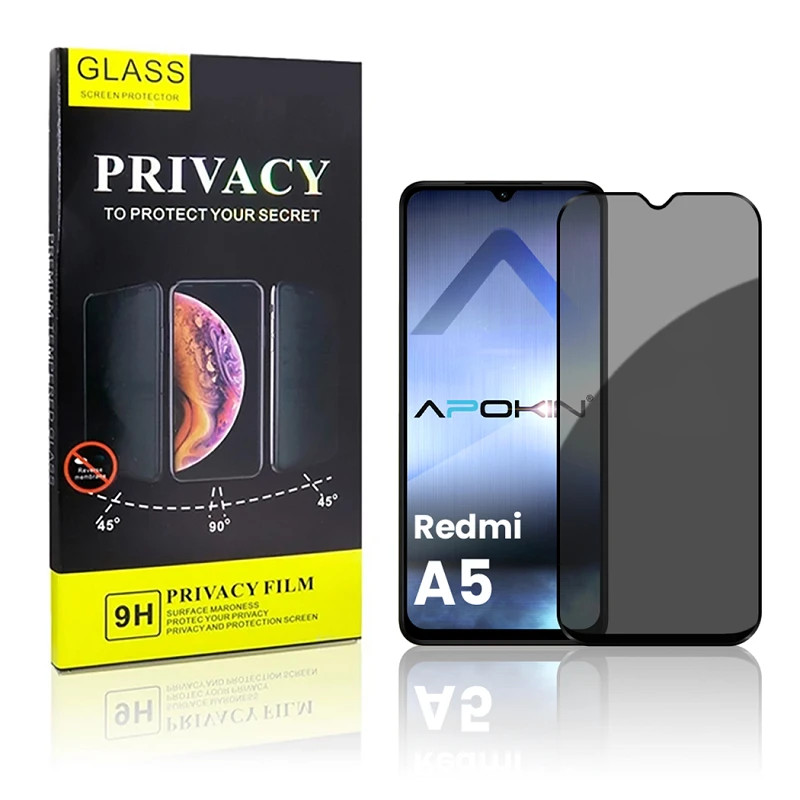 Cristal templado Privacidad Xiaomi Redmi 15C de Pantalla 5D Curvo