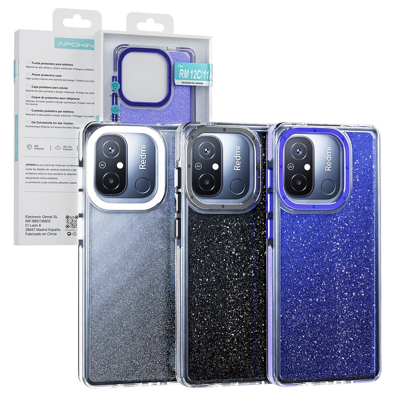 Funda Purpurina Apokin Xiaomi Redmi 15C 3 Colores