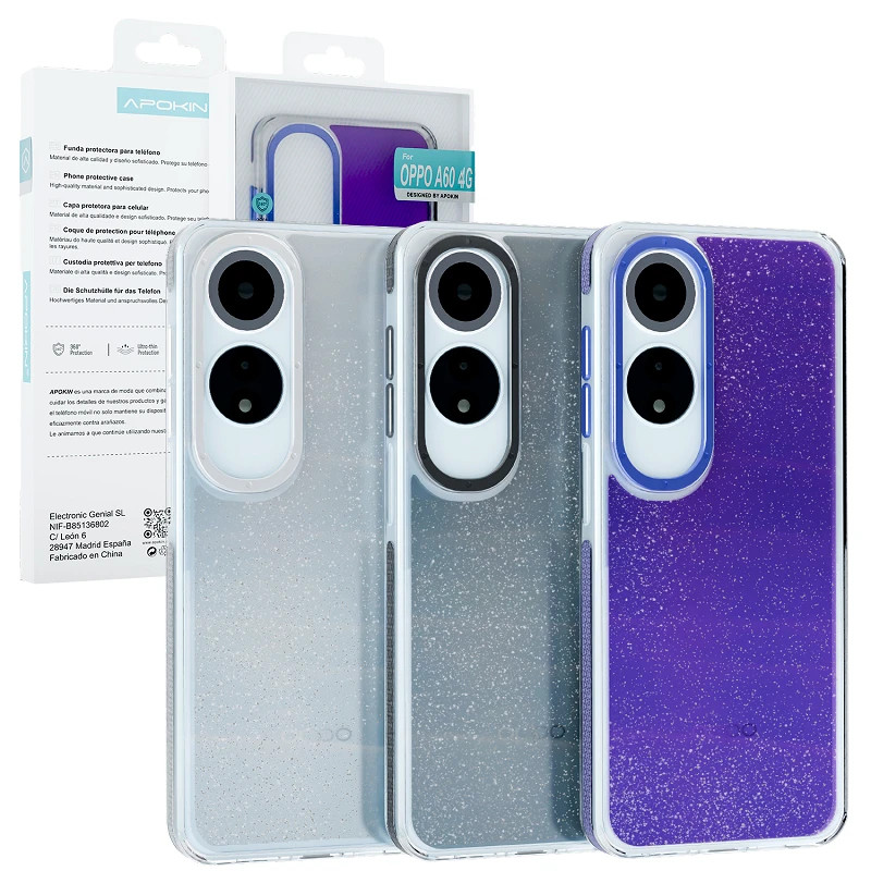 Funda Purpurina Apokin Oppo Reno 14 Pro 3 Colores