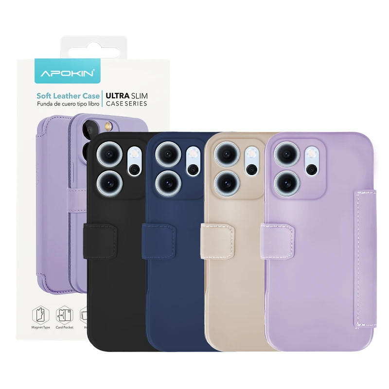 Funda de Tapa Silicona Suave para Oppo Reno 14F 4-Colores