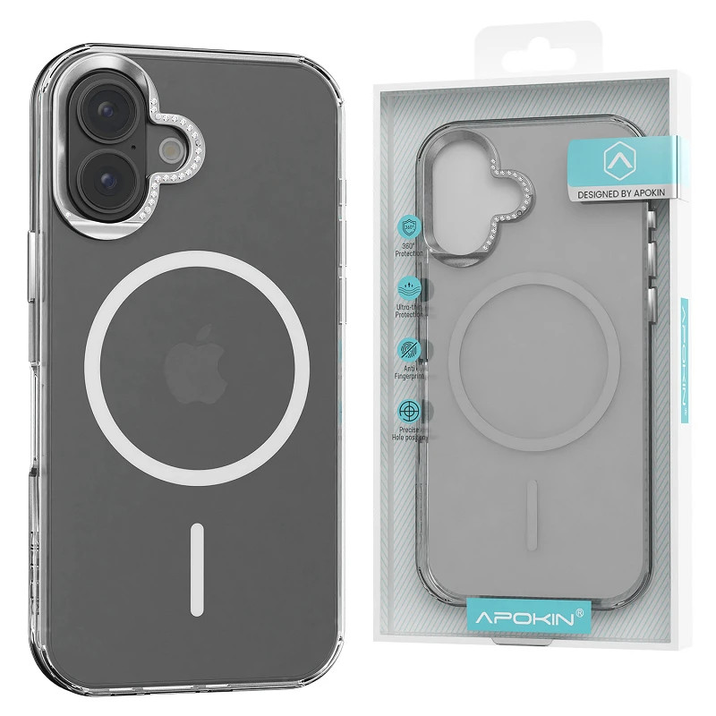 Funda Puro Diamante Acrilica con Magsafe para iPhone 16