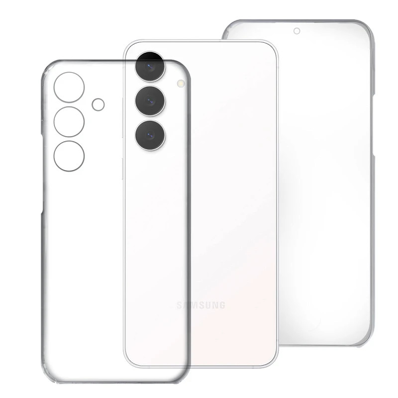 Funda Doble Samsung Galaxy S25 Edge Silicona Transparente Delantera y Trasera