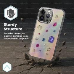 Funda Iridiscente con Piedras para Samsung A07