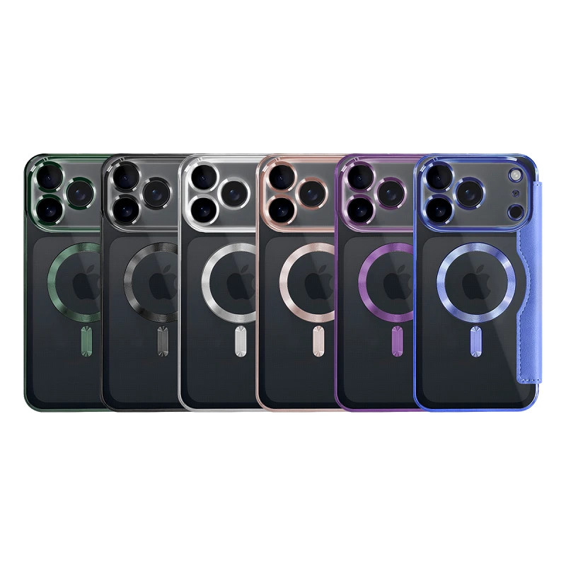 Funda Mocome de Tapa Cromado con Magsafe para iPhone 17 Pro Max 6-Colores