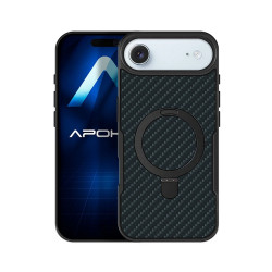 Funda Carbono con Anilla y Soporte para Iphone 17 Air
