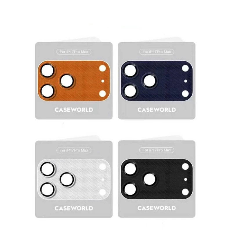 Protector Camara Fibra Carbono para iPhone 17 Pro CaseWorld 4-Color