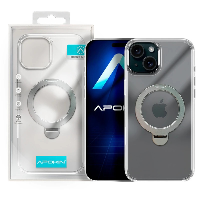 Funda Puro Con Anilla Giratorio y Magsafe para iPhone 15