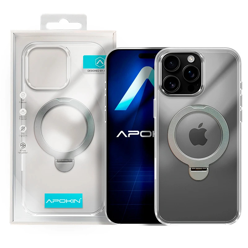 Funda Puro Con Anilla Giratoria y Magsafe para iPhone 15 Pro Max