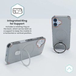 Funda Smoked Magsafe Con Anilla iPhone 17 5 Colores