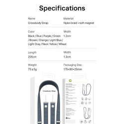 Cordon Crossbody Strap Appl* 10-Colores