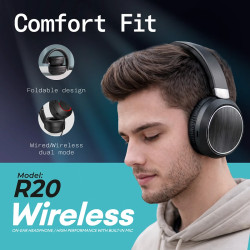 Auricular Bluetooth R20 Wireless Negro