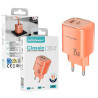 Cargador APOKIN Fast 35W USB-A + PD + Cable Tipo-C U028 Naranja