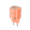 Cargador APOKIN Fast 35W USB-A + PD + Cable Tipo-C U028 Naranja