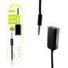 Cable Adaptador Audio de Jack Macho a Dos Hembras 3.5mm Negro