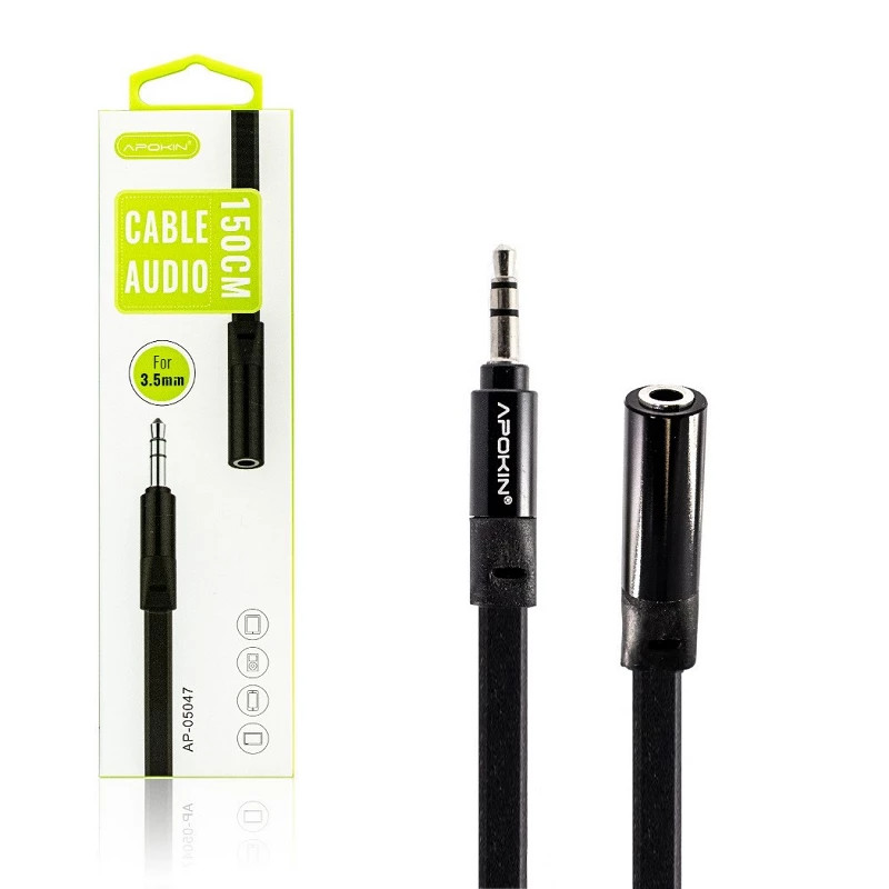 Cable Plano Audio 1.5m APOKIN Minijack 3.5mm
