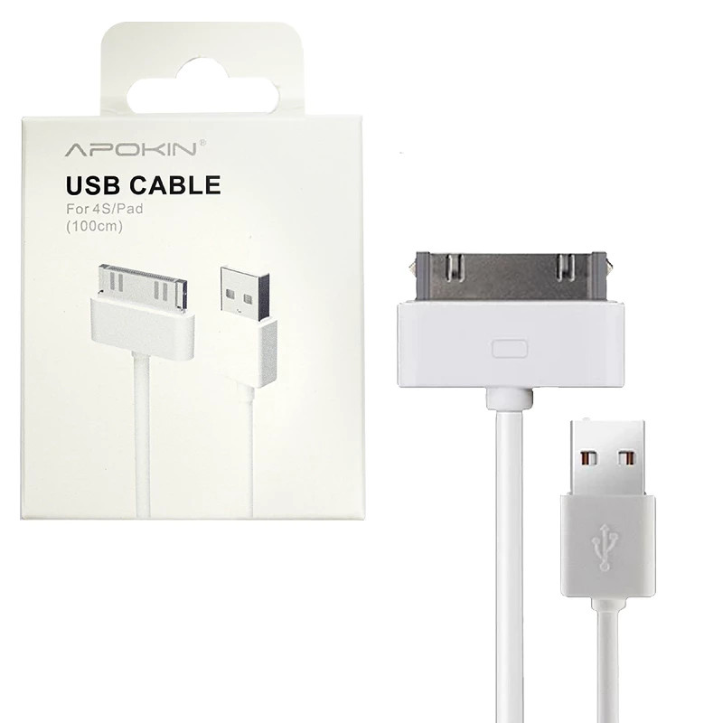 Cable de Datos y Carga APOKIN USB 2.0 - iPhone 4G 1m