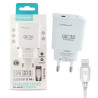 Cargador Rápido Entrada 18w 3.0 USB-A 3.1A Lightning APOKIN - Blanco