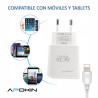 Cargador Rápido Entrada 18w 3.0 USB-A 3.1A Lightning APOKIN - Blanco