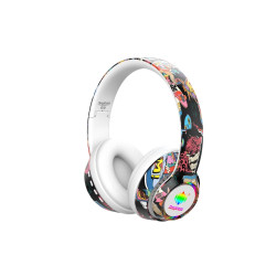 Auriculares Diadema inalámbricos RGB Deepbass R9 Negro