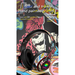 Auriculares Diadema inalámbricos RGB Deepbass R9 Negro