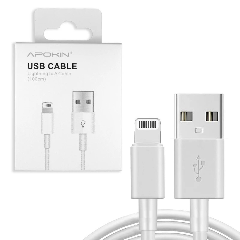 Cables Usb-Lightning 1Metro Blanco Caja Tipo Original