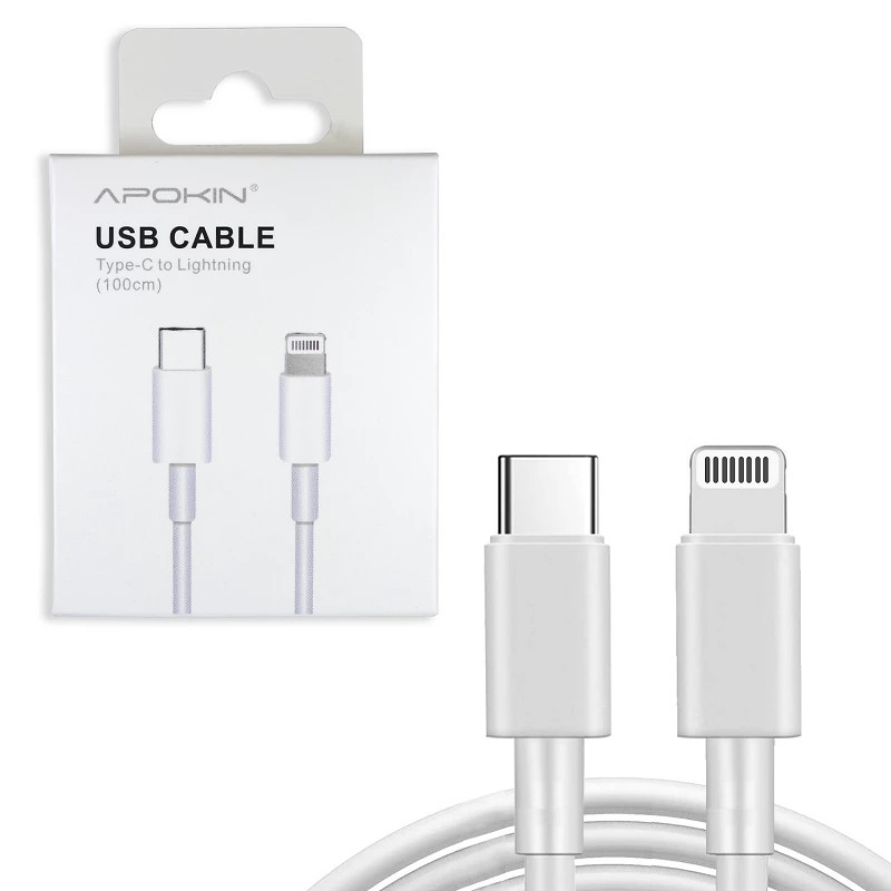 Cable Tipo-C a Lightning 1Metro Blanco Caja Tipo Original