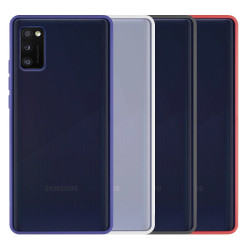 Funda Gel Samsung Galaxy A42 Smoked con borde de color