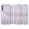 Funda Anti-golpe Transparente con Borde de Color de Goma Samsung Galaxy S22 - 6 Colores