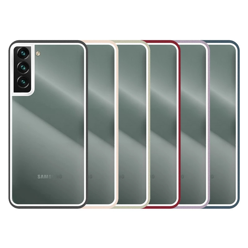 Funda Anti-golpe Transparente con Borde de Color de Goma Samsung Galaxy S22 Plus - 6 Colores