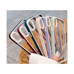 Funda Anti-golpe Transparente con Borde de Color de Goma Samsung Galaxy S22 Plus - 6 Colores