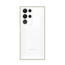 Funda Anti-golpe Transparente con Borde de Color de Goma Samsung Galaxy S22 Ultra - 6 Colores