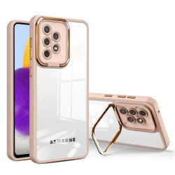 Funda Premium Antigolpe Con Soporte Plegable Transparente para iPhone 14 Pro Borde Camara Aluminio 6 Color