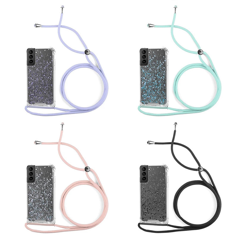 Funda Gel transparente con Cordón Samsung Galaxy S21 Plus 4-Colores
