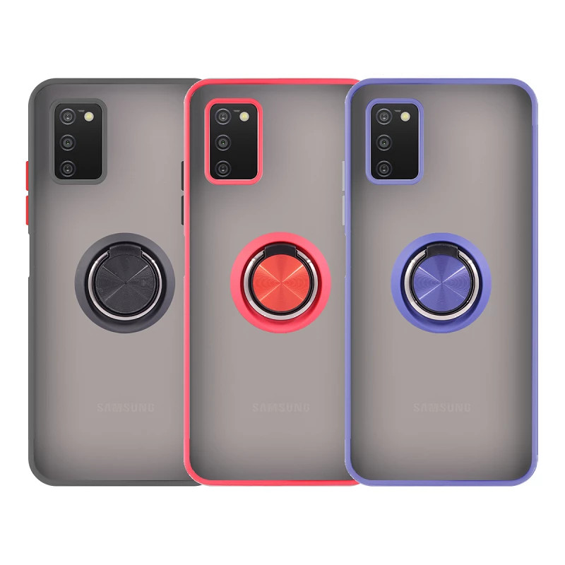 Funda Gel Samsung Galaxy A03S Imán con soporte Smoked