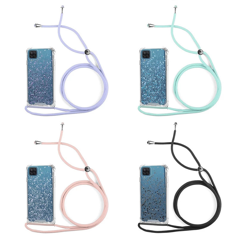 Funda Gel transparente con Cordón Samsung Galaxy A03 Core 4-Colores