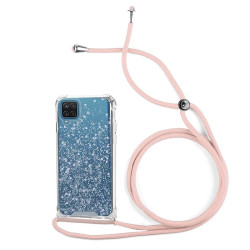 Funda Gel transparente con Cordón Samsung Galaxy A03 Core 4-Colores