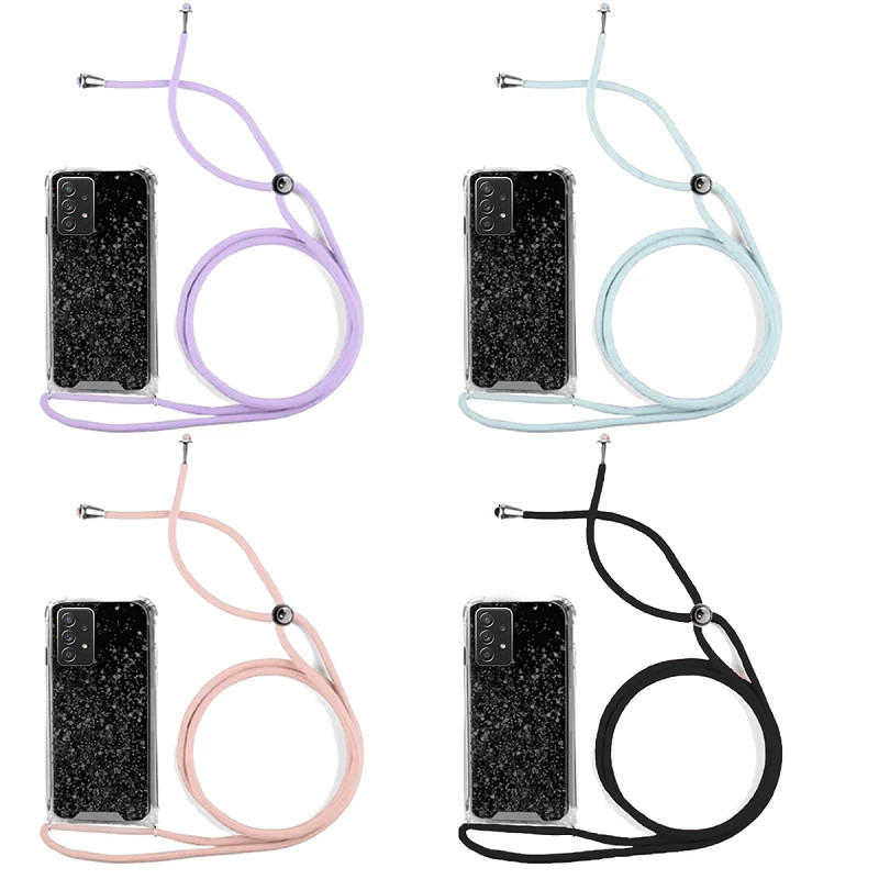 Funda Gel transparente con Cordón Samsung A52/A52S 4-Colores