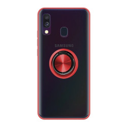 Funda Gel Samsung Galaxy A40 Iman con soporte Smoked