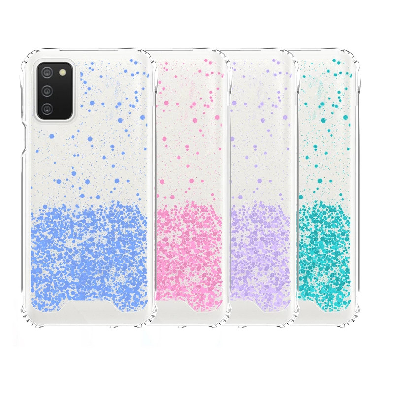 Funda Gel transparente purpurina Samsung A03S 4 -Colores