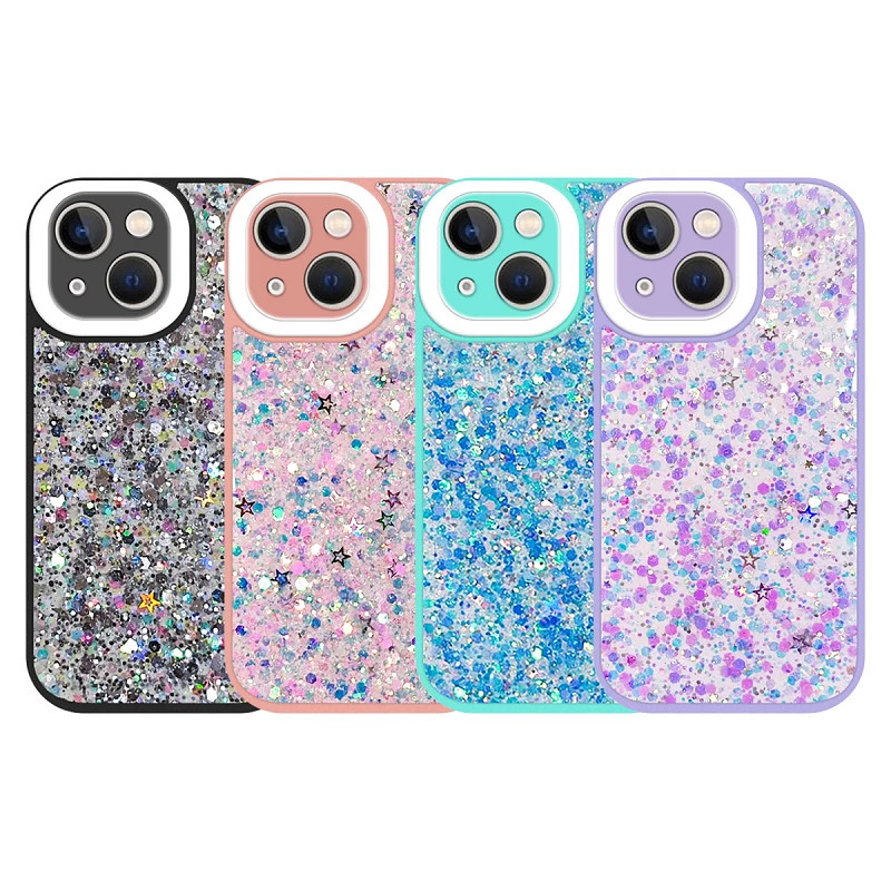 Funda Glitter Purpurina Fluorescente para iPhone 14 Pro 6.1"