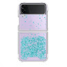 Funda Gel transparente purpurina Samsung Flip 3 4 -Colores