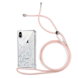 Funda Gel transparente con Cordón iPhone XS Max 4-Colores