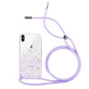 Funda Brillantina con Cordón iPhone Xs Max con Borde de Color