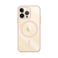 Funda Transparente Borde Color Magsafe para iPhone 14 Pro Max 6-Colores